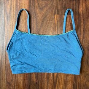 Blue Lace Trim Parade Bralette